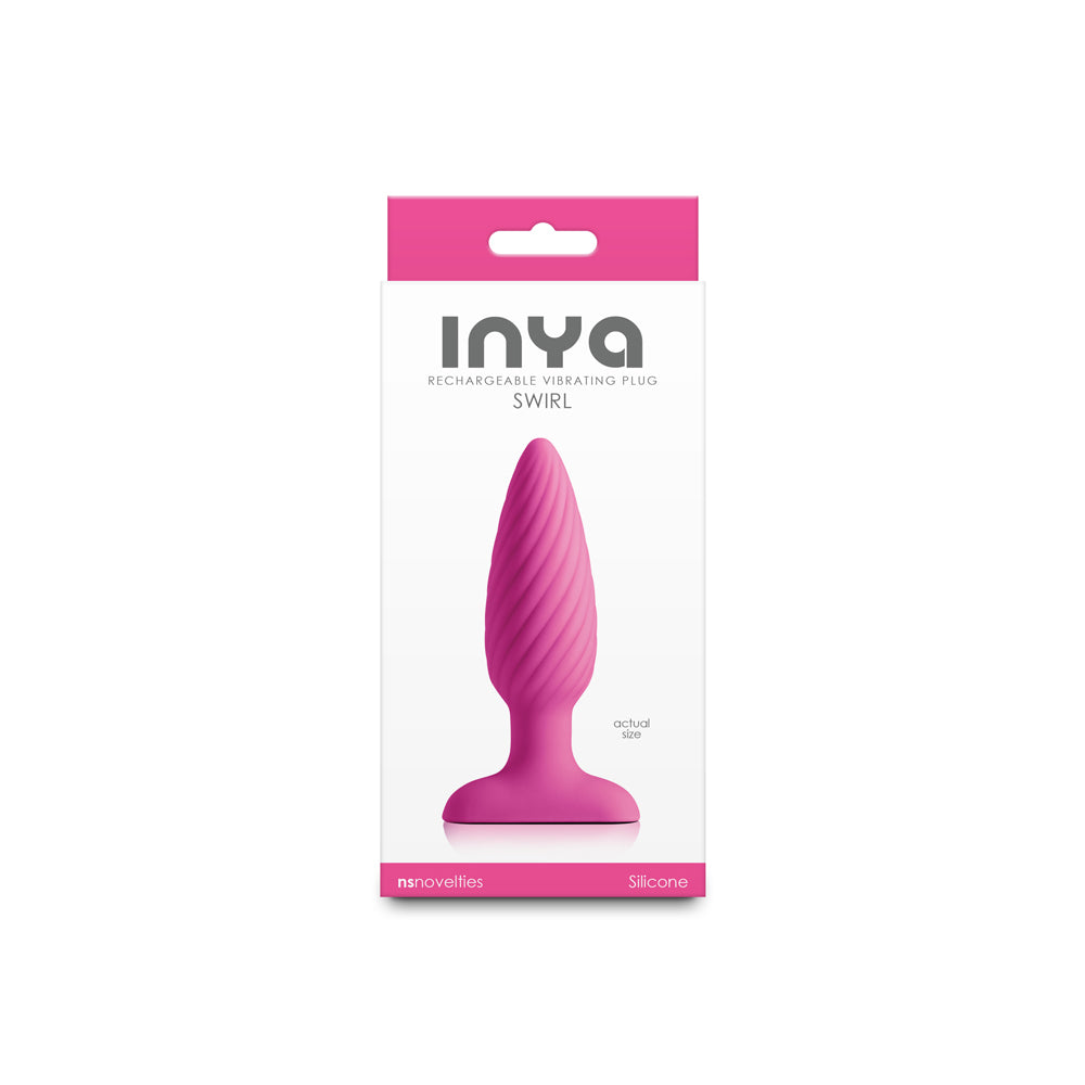 INYA Swirl Vibrating Anal Plug in Pink